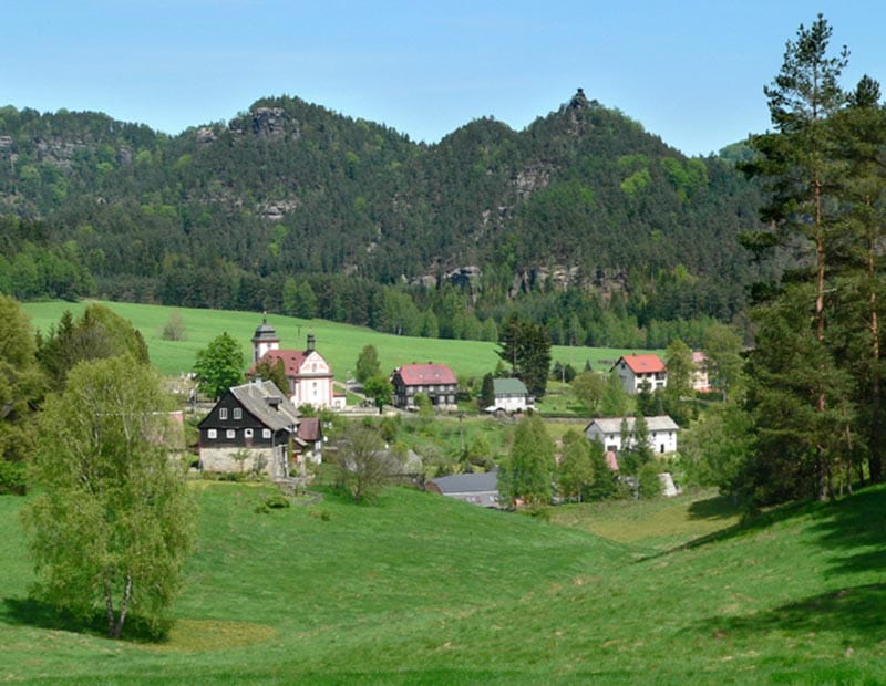 Jetřichovice (Dittersbach) und Mariina skála (Marienfels)