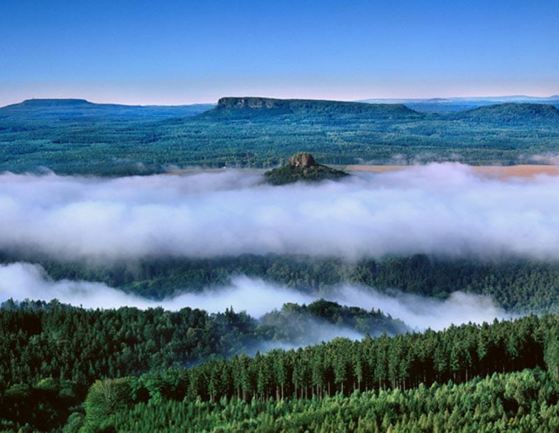 Table mountains in Saxonian Switzerland
